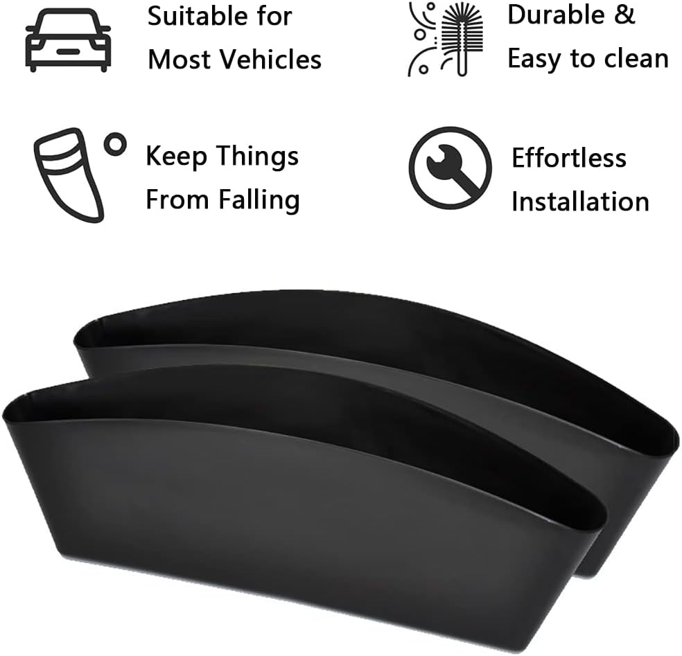 2 Pcs Car Seat Pockets Plastic Car Console Side Organizer 2 Pcs Car Seat Pockets Plastic Car Console Side Organizer